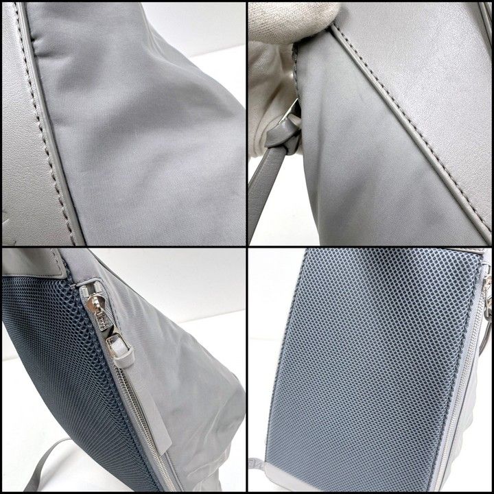 Loewe Convertible Backpack Small Nylon Calf Gray