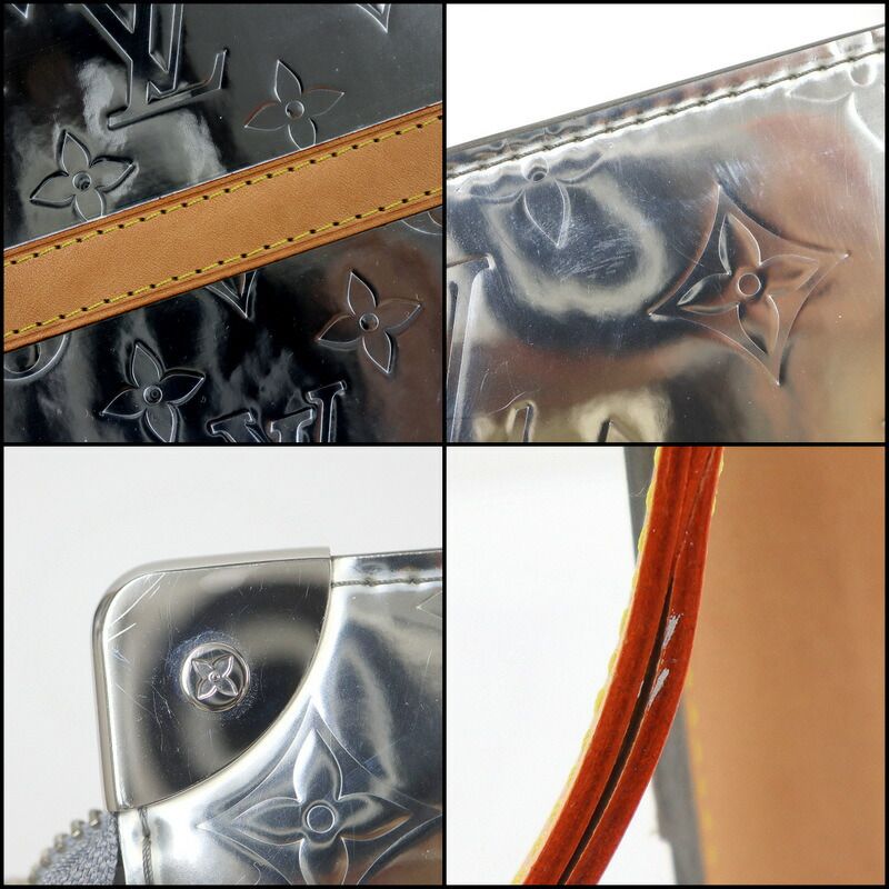 Louis Vuitton Trunk Pochette Second Bag Monogram Mirror :silver
