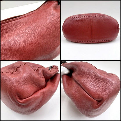 Bottega Veneta Shoulder Bag Red Leather :red