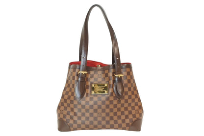 Louis Vuitton Hampstead MM Tote Bag Damier Ebene Brown Canvas