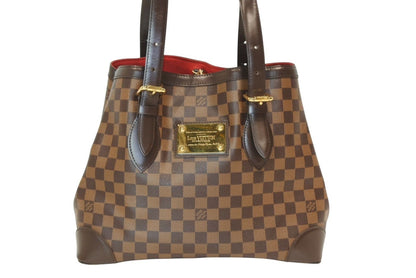 Louis Vuitton Hampstead MM Tote Bag Damier Ebene Brown Canvas — view 2