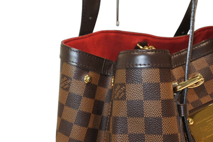 Louis Vuitton Hampstead MM Tote Bag Damier Ebene Brown Canvas — view 7