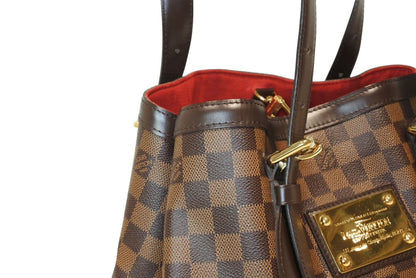 Louis Vuitton Hampstead MM Tote Bag Damier Ebene Brown Canvas — view 6