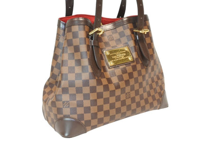Louis Vuitton Hampstead MM Tote Bag Damier Ebene Brown Canvas — view 4