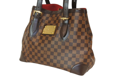 Louis Vuitton Hampstead MM Tote Bag Damier Ebene Brown Canvas — view 5