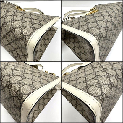 Gucci Padlock GG Chain Shoulder Bag Supreme Beige White