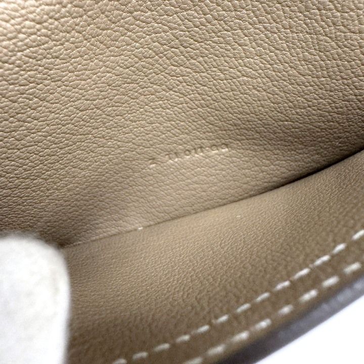 Hermes Bearn Souffle Bifold Wallet Chevre Etoupe Silver :etoupe