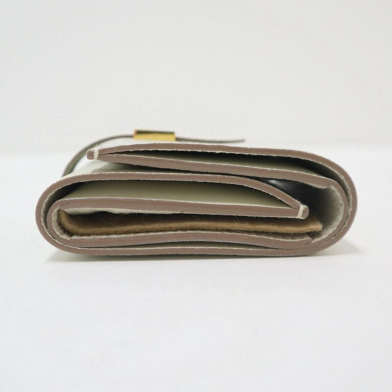 Hermes Bearn Convenience Wallet Mushroom Gold Chevre