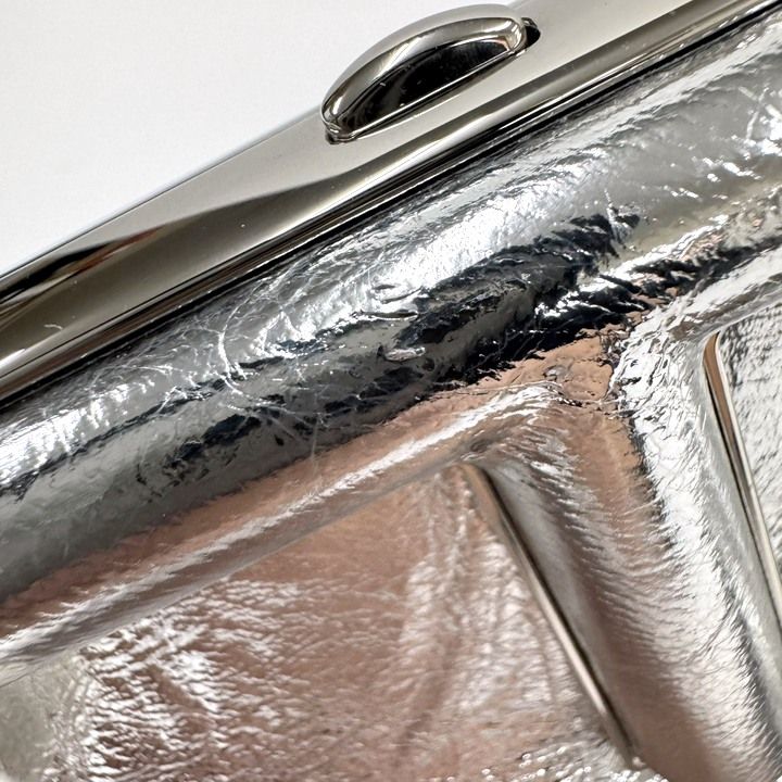 Fendi Fast Small 2-Way Shoulder Bag Silver Leather :silver