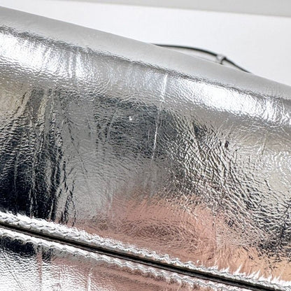 Fendi Fast Small 2-Way Shoulder Bag Silver Leather :silver