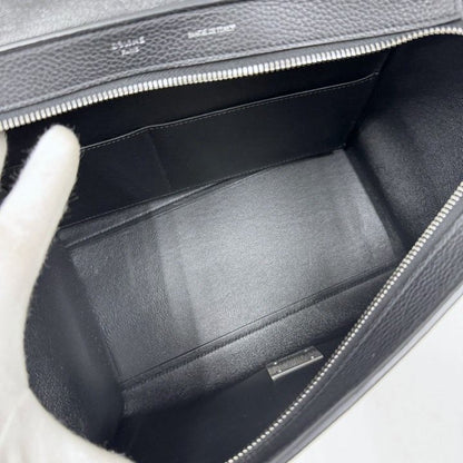 Celine Trapeze Small 2-Way Bag Black Silver Leather