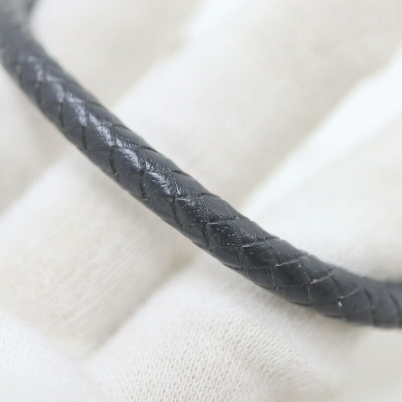 Hermes Jumbo Bracelet Leather Black Silver