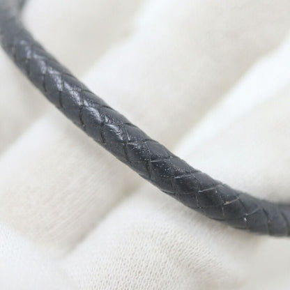 Hermes Jumbo Bracelet Leather Black Silver