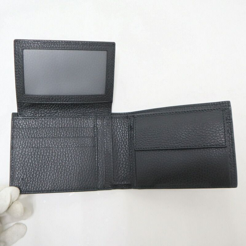 Gucci Bifold Compact Wallet Black Leather