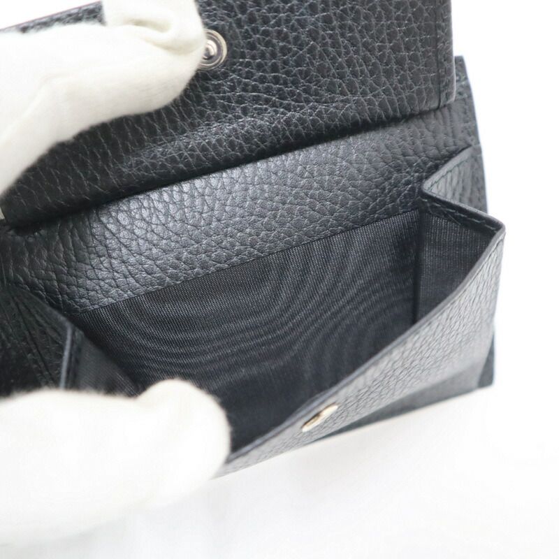 Gucci Bifold Compact Wallet Black Leather