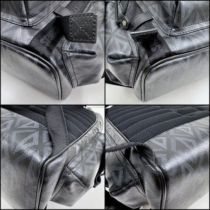 Dior Hit the Road Backpack CD Diamond Canvas Leather Black Metal