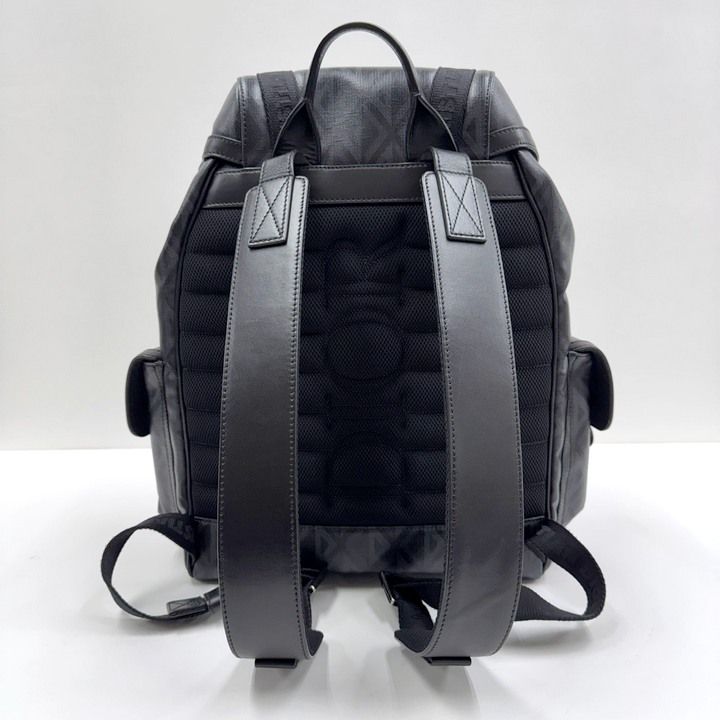 Dior Hit the Road Backpack CD Diamond Canvas Leather Black Metal