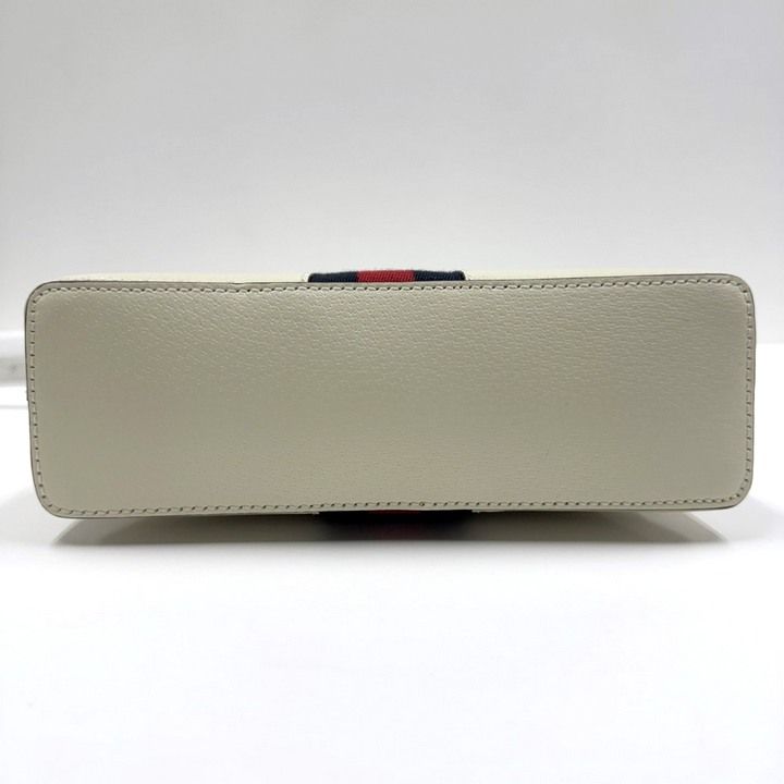 Gucci Ophidia Shoulder Bag Leather White Gold