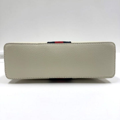 Gucci Ophidia Shoulder Bag Leather White Gold