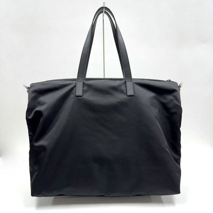 Prada Tessuto Tote Black Nylon Calf Leather