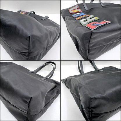 Prada Tessuto Tote Black Nylon Calf Leather