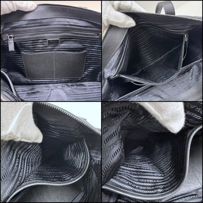 Prada Tessuto Tote Black Nylon Calf Leather