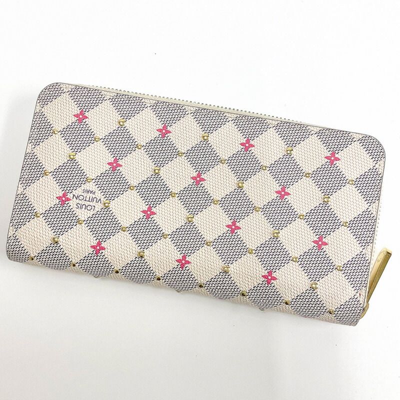Louis Vuitton Zippy Wallet Damier Azur Studded