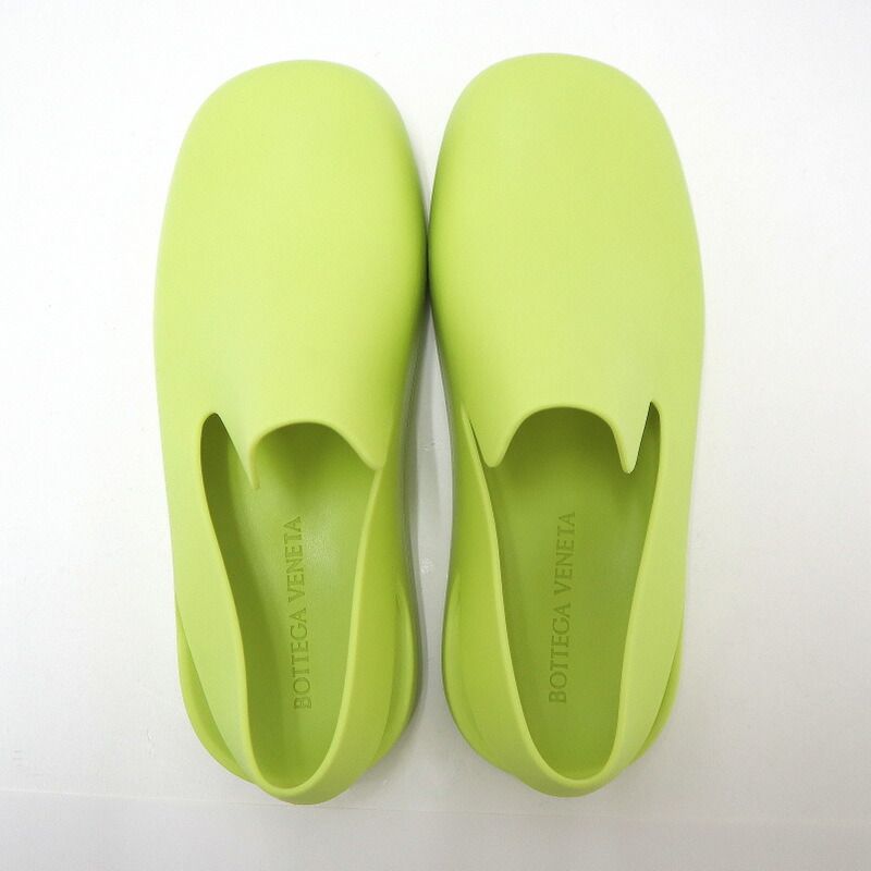 Bottega Veneta Paddle Sandals Light Green Rubber 42