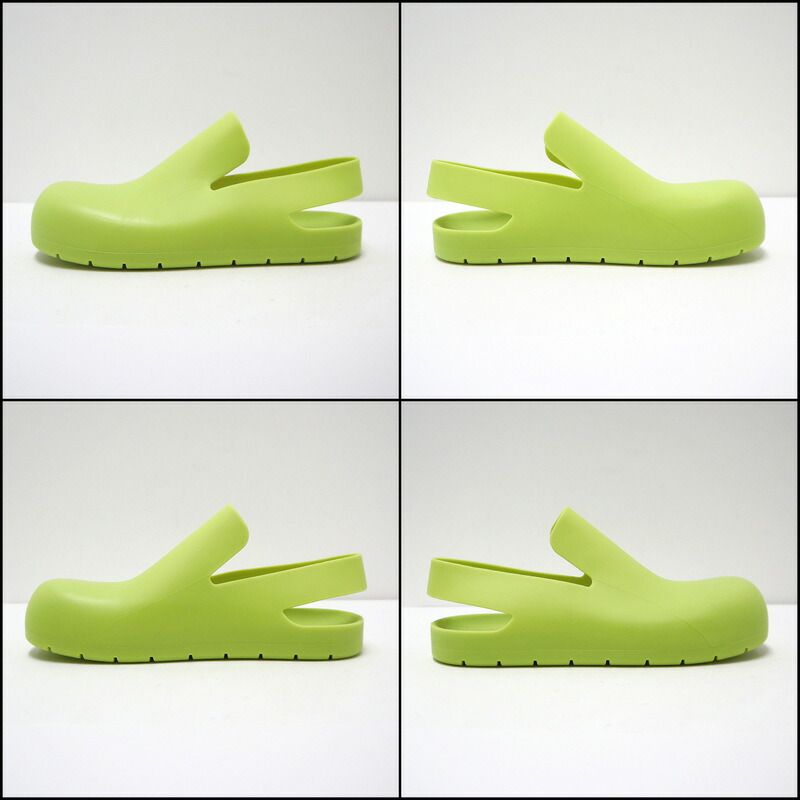 Bottega Veneta Paddle Sandals Light Green Rubber 42