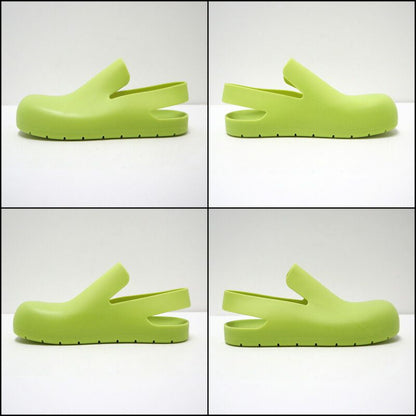 Bottega Veneta Paddle Sandals Light Green Rubber 42