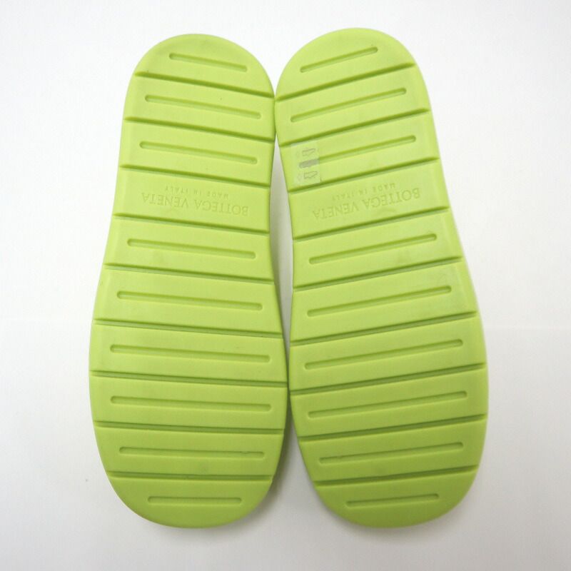 Bottega Veneta Paddle Sandals Light Green Rubber 42