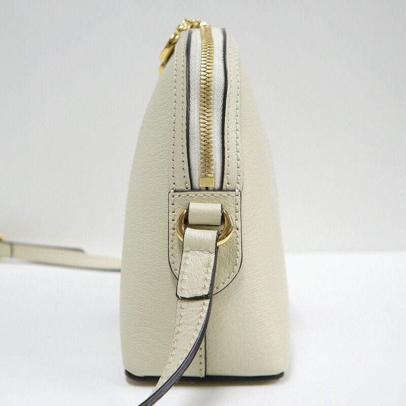 Gucci Ophidia Shoulder Bag Leather White Gold