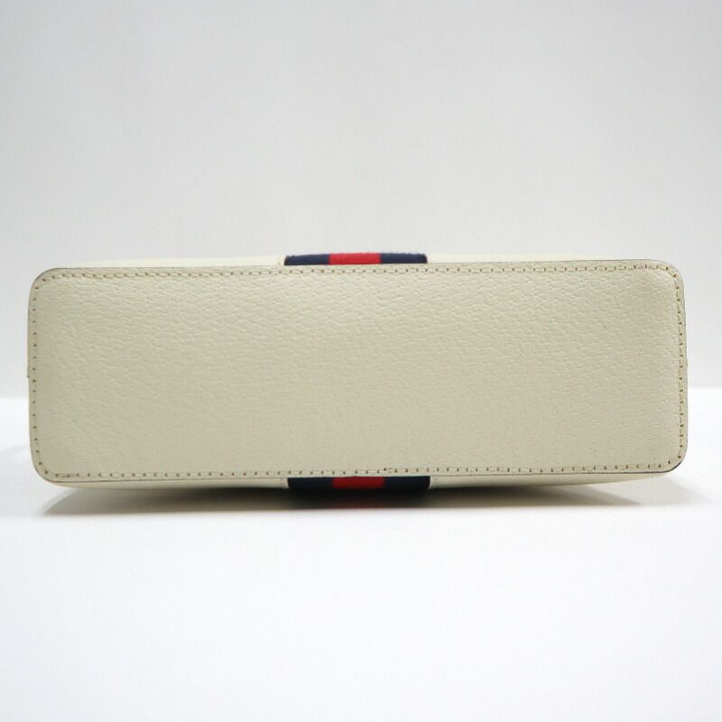 Gucci Ophidia Shoulder Bag Leather White Gold