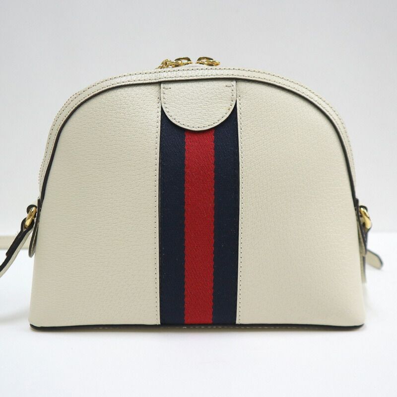 Gucci Ophidia Shoulder Bag Leather White Gold