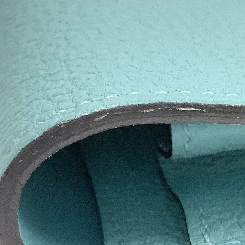 Hermes Dogon GM Bifold Wallet Togo Blue Atoll Silver T Carved
