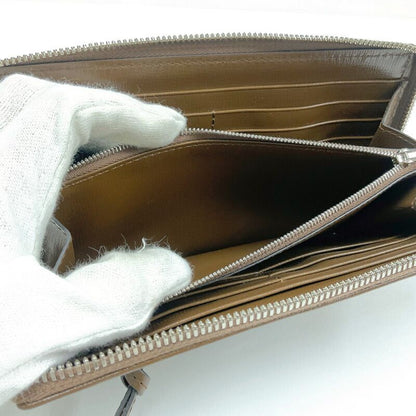 Gucci Wallet GG Canvas Leather Beige Brown