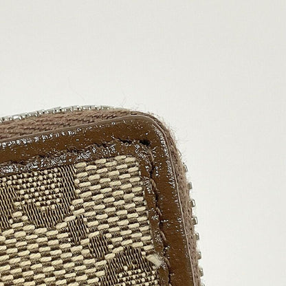 Gucci Wallet GG Canvas Leather Beige Brown