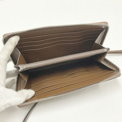 Gucci Wallet GG Canvas Leather Beige Brown
