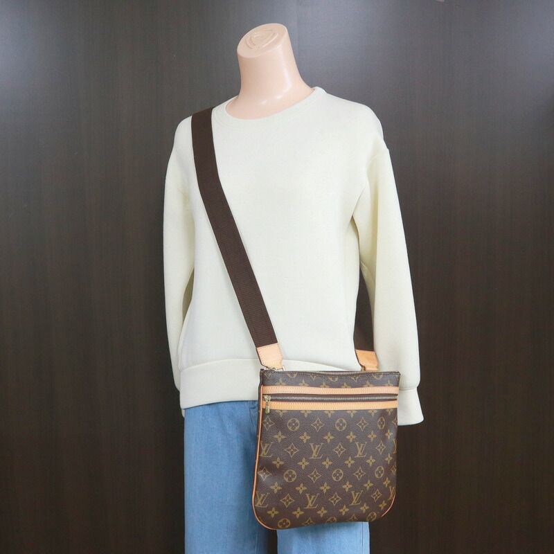 Louis Vuitton Pochette Bossford Shoulder Bag Monogram Brown