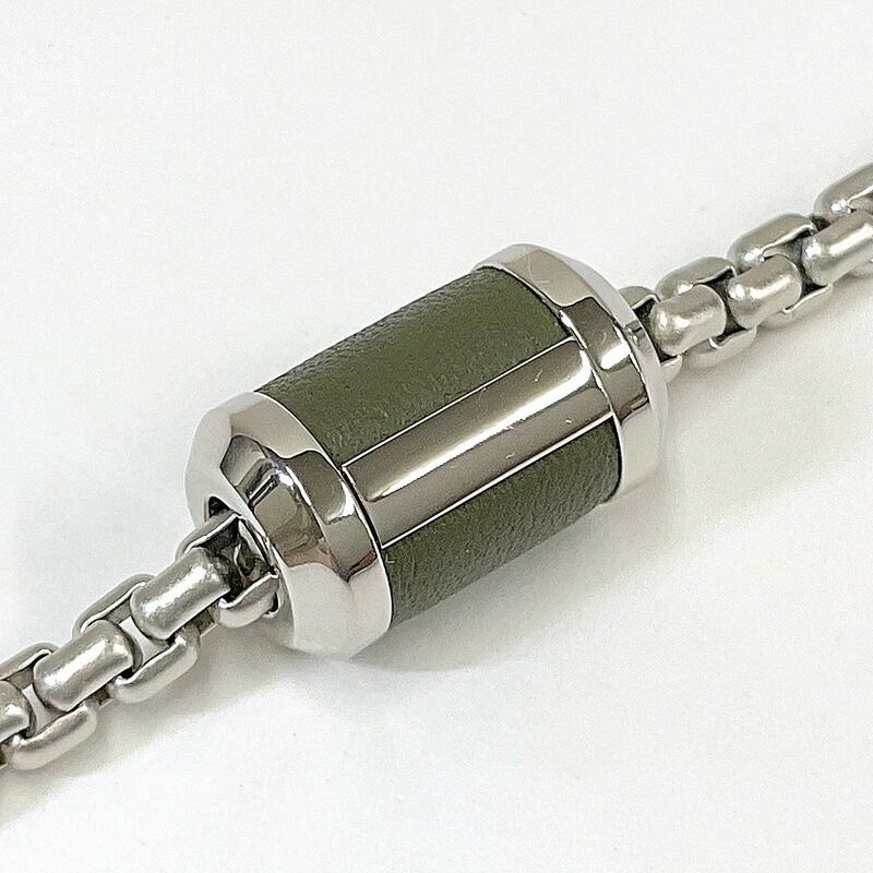 Hermes Bracelet Silver Blue Metal Lacquer Buffalo Horn :silver