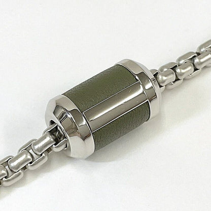 Hermes Bracelet Silver Blue Metal Lacquer Buffalo Horn :silver