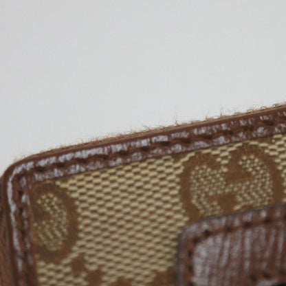 Gucci Wallet GG Canvas Leather Beige Brown