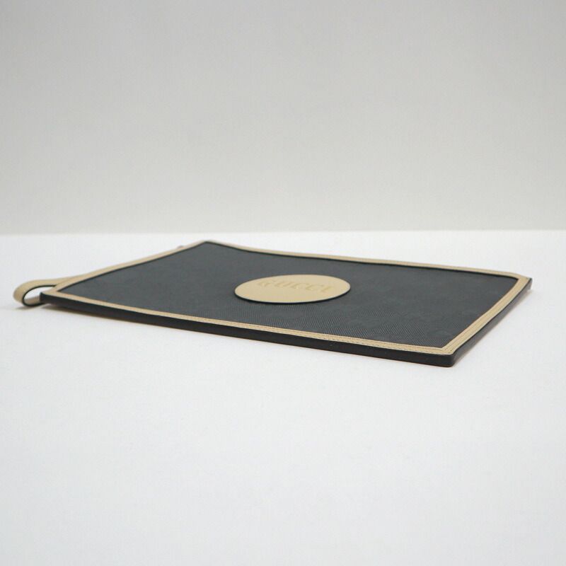 Gucci Off the Grid Clutch Nylon Leather Gray Ivory