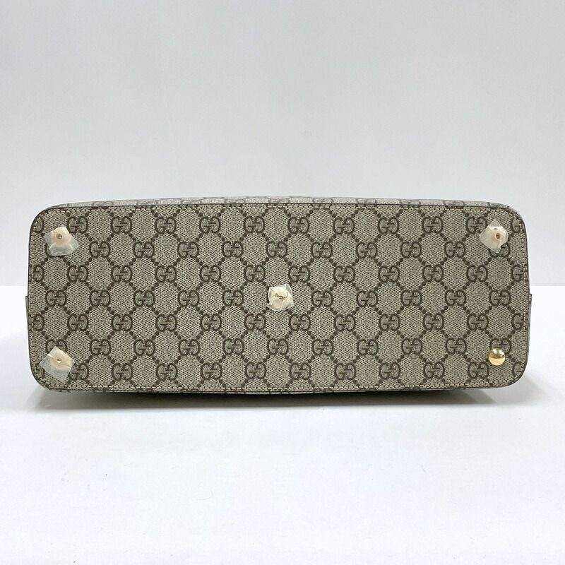 Gucci 2-Way Shoulder Bag GG Supreme Leather Khaki Brown
