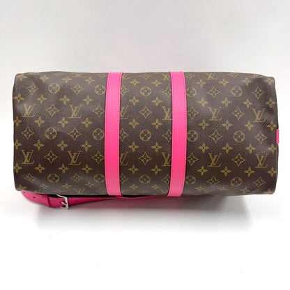 Louis Vuitton Keepall Bandouliere 45 Monogram Macassar Pondicherry Pink Handbag : Pondicherry