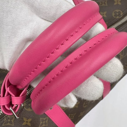 Louis Vuitton Keepall Bandouliere 45 Monogram Macassar Pondicherry Pink Handbag : Pondicherry