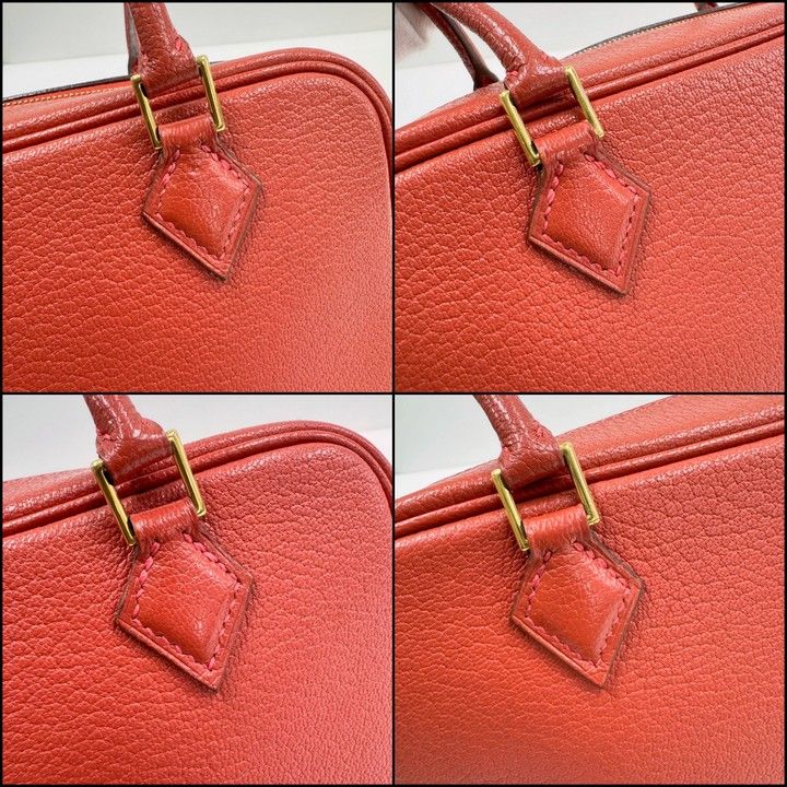 Hermes Mini Plume 20 Handbag Chevre Rouge Casac :rouge Kazak