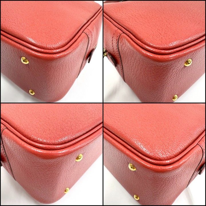 Hermes Mini Plume 20 Handbag Chevre Rouge Casac :rouge Kazak