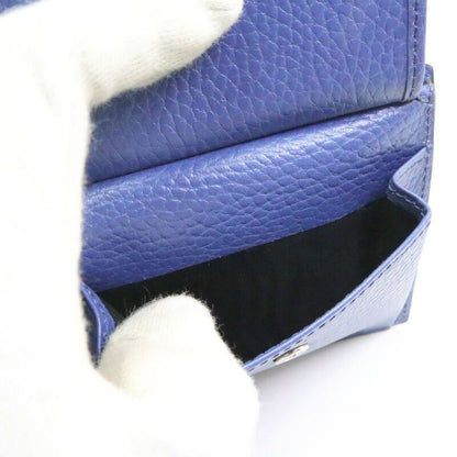Gucci Interlocking G-bifold Compact Wallet Black Blue Leather