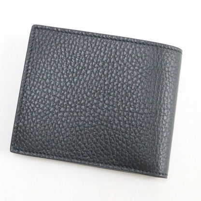 Gucci Interlocking G-bifold Compact Wallet Black Blue Leather